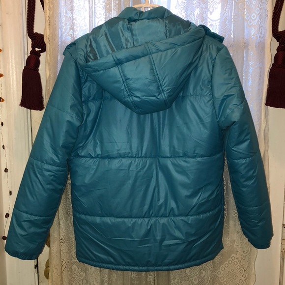 THE WARMING PROJECT(LIKE NEW)-TURQUOISE QUILT JKT - Picture 4 of 5